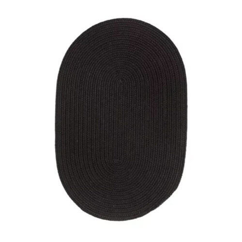 Rhody Black Braided Area Rug