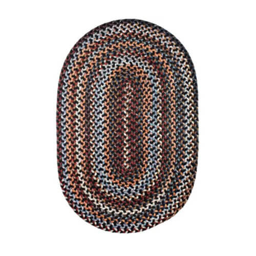 Rhody Black Rock Braided Area Rug