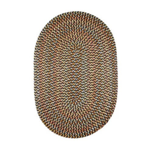 Rhody Brown Velvet Braided Area Rug