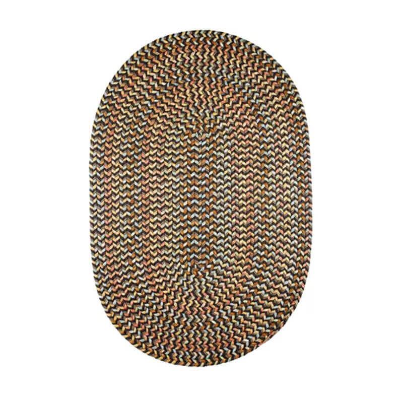 Rhody Brown Velvet Braided Area Rug