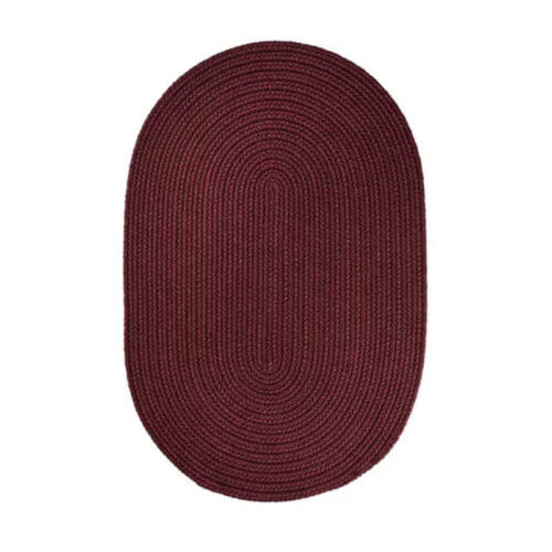 Rhody Burgundy Braided Area Rug