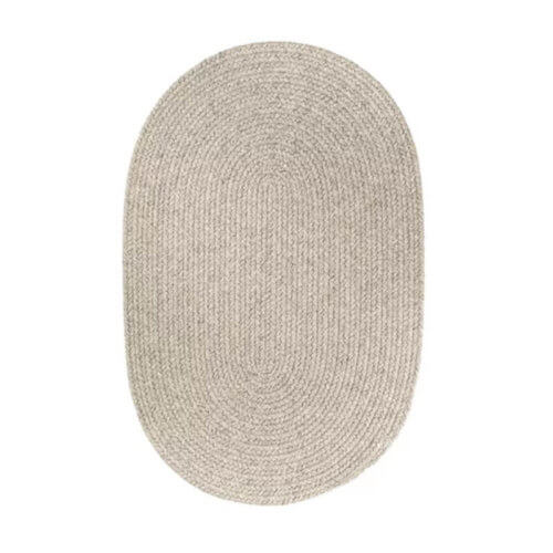 Rhody Light Gray Braided Area Rug