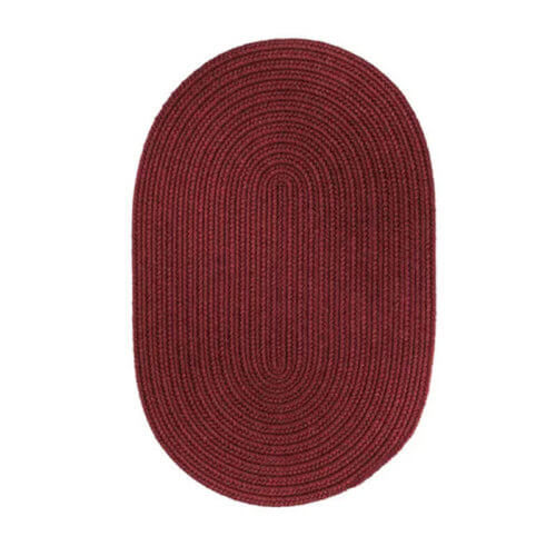 Rhody Red Wine Braided Area Rug