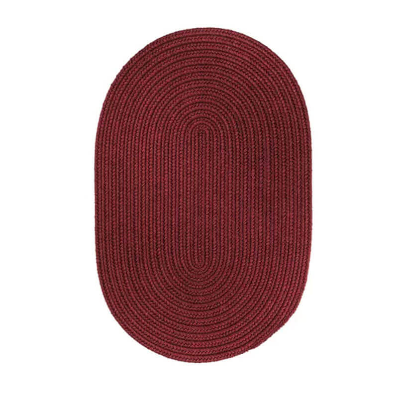Rhody Red Wine Braided Area Rug