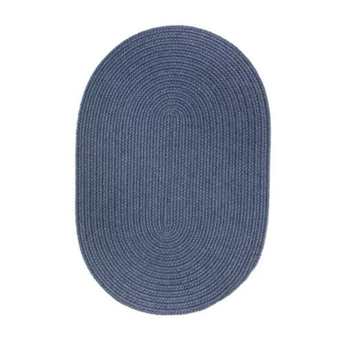 Rhody Sailor Blue Braided Area Rug