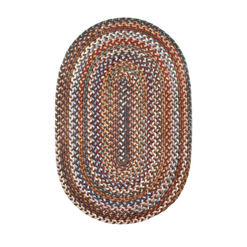 Rhody Walnut Braided Area Rug