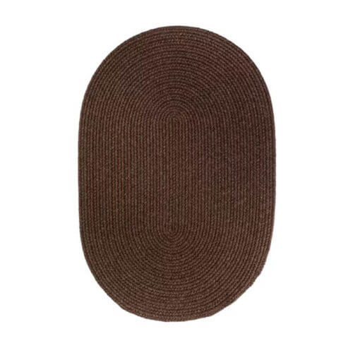 Rhody Walnut Braided Area Rug