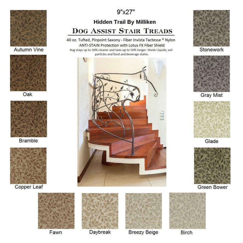 Hidden Trail II DOG ASSIST Carpet Stair Treads