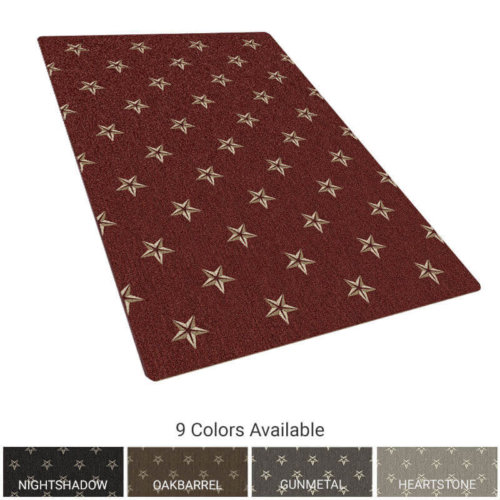 Milliken Allegheny Star Pattern Indoor Area Rug Collection | 3/8" Thick, 40 oz Cut Pile | Multiple Colors & Custom Sizes Available
