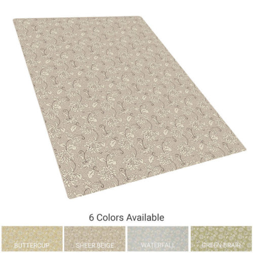 Milliken Grand Fleur Indoor Floral Area Rug Collection | 3/8" Thick, 40 oz Cut Pile | Available in Multiple Colors