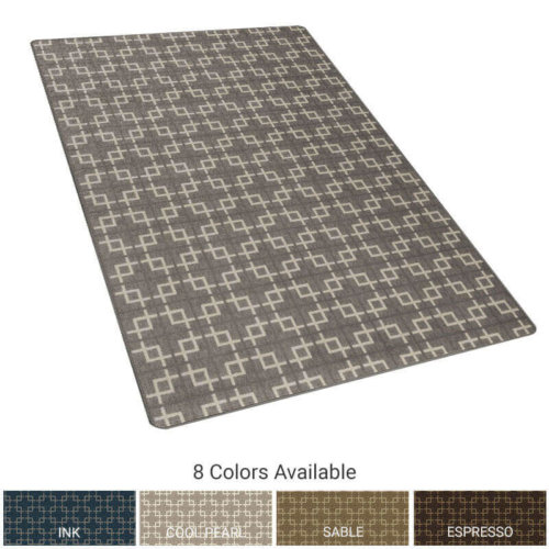 Milliken Network Indoor Square Pattern Rug Collection – 3/8" Thick, 40 oz Cut Pile | Multiple Colors & Custom Sizes Available