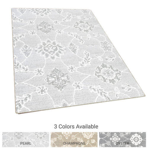 Murano Luxury Indoor Floral Pattern Area Rug Collection | 3/8" Thick Cut Pile | Customize Your Size