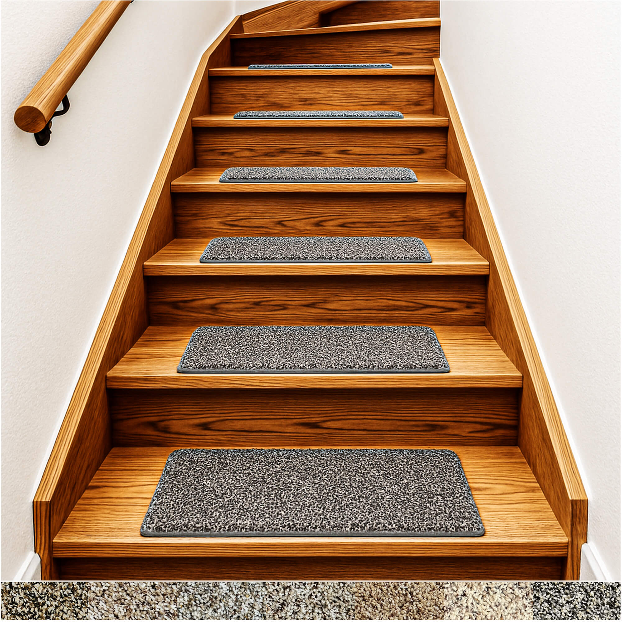 Toast of the Town Dog Assist Non-Slip Carpet Stair Treads – 1/2" Thick, 8"×24" or 9"×27", Sets of 12–18