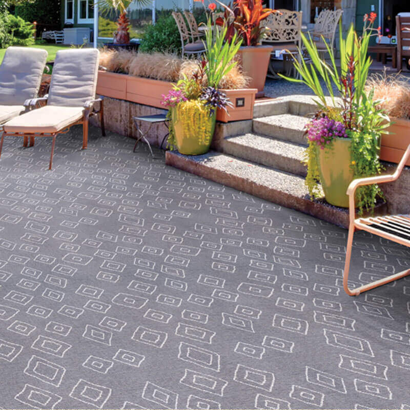 Hana Bay Custom Cut Indoor Outdoor Area Rug Collection - Room