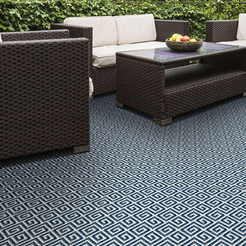San Clemente Custom Cut Indoor Outdoor Area Rug Collection - Room