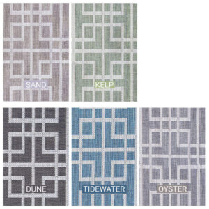 Sunset Beach Custom Cut Indoor Outdoor Area Rug Collection - 5 Colors Available