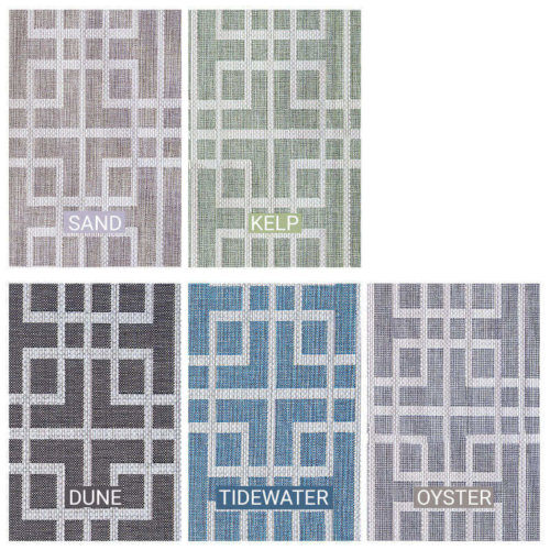 Sunset Beach Custom Cut Indoor Outdoor Area Rug Collection - 5 Colors Available