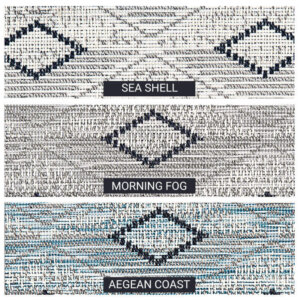 Barbados Custom Cut Indoor Outdoor Area Rug Collection - 3 Colors Available