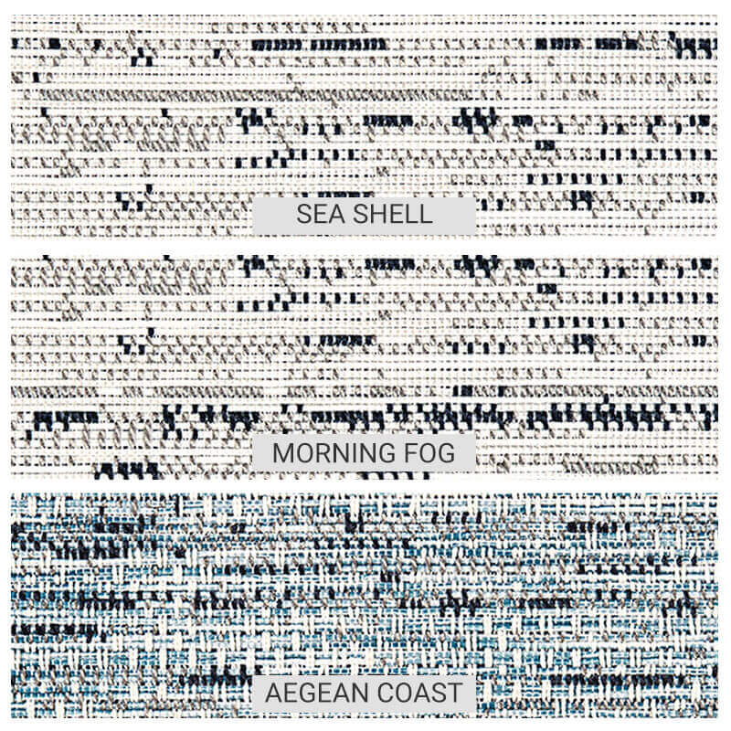 San Juan Custom Cut Indoor Outdoor Area Rug Collection - 3 Colors Available