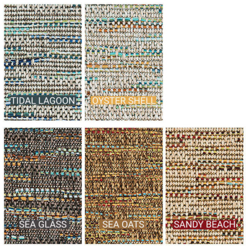 Grand Turk Custom Cut Indoor Outdoor Area Rug Collection - 5 Colors Available