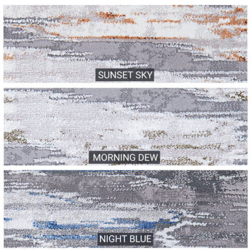 Atlantis Custom Cut Contemporary Indoor Area Rug Collection - 3 Colors Available