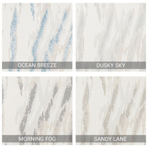 Papeete Abstract Custom Cut Area Rug Collection - 4 colors available