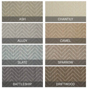Chevron Wool Area Rug Collection - 8 Colors Available