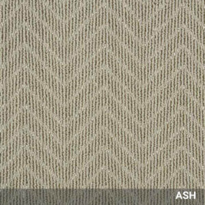 Ash Chevron Wool Area Rug
