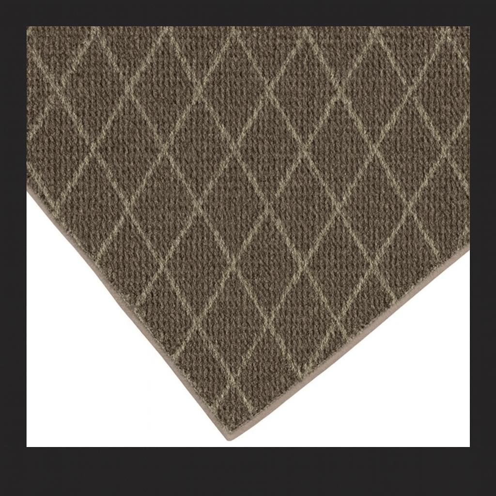 Jardin Versailles Ivory Berber Diamond Pattern Area Rug | 30 oz Synthetic Fiber | Customize your size