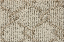 Parterre Fountain Blu Tan Indoor Berber Link Pattern Area Rug | 30 oz Synthetic Fiber | Customizable Sizes and Shapes