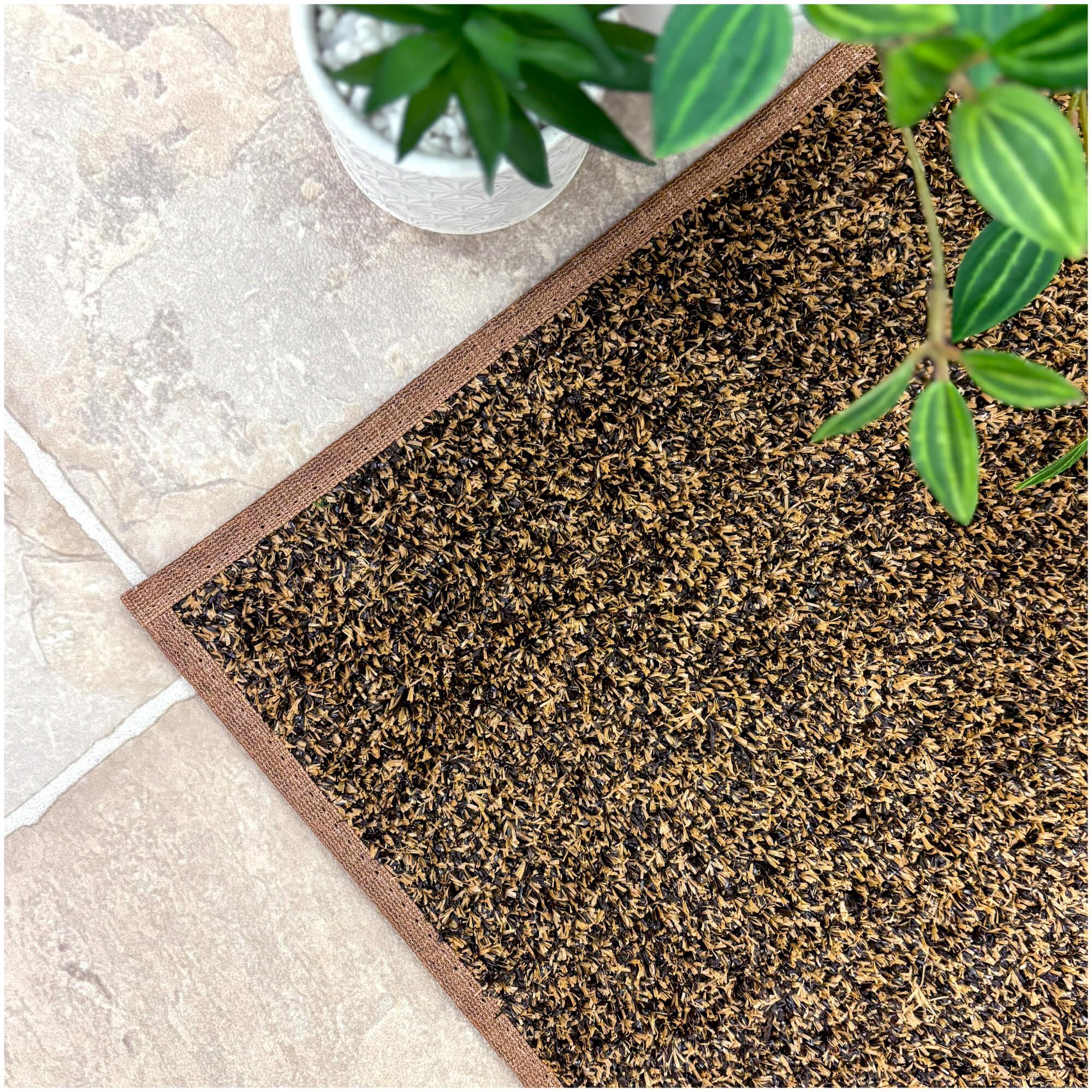 Brown Tan 6'x9' Outdoor Artificial Grass Turf Area Rug – Buy 1, Get 1 FREE (Add 2 to Cart)